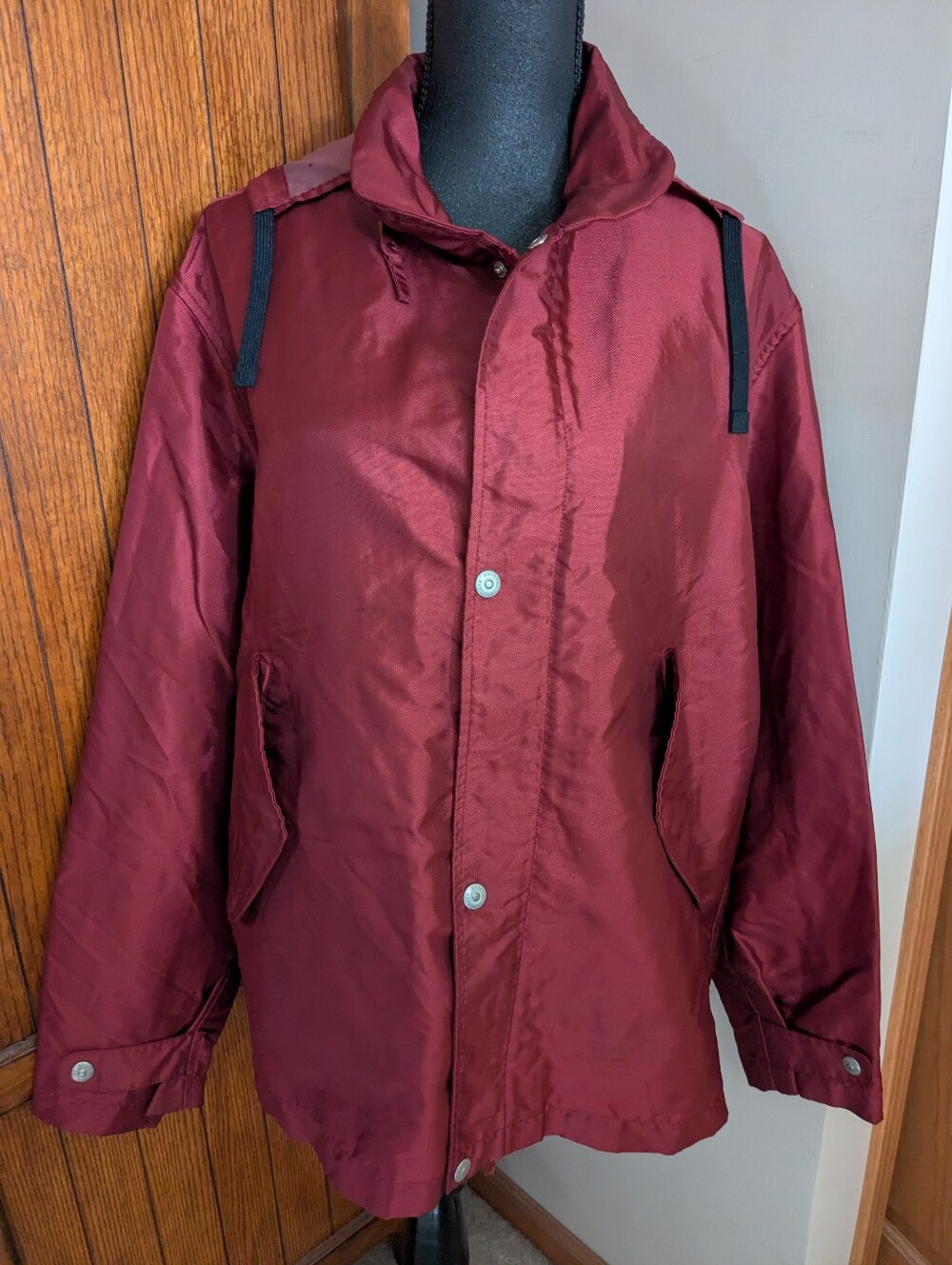 BANANA REPUBLIC Vintage Nylon Fireman's Jacket, Oversized Women's Sz M, EUC!!!